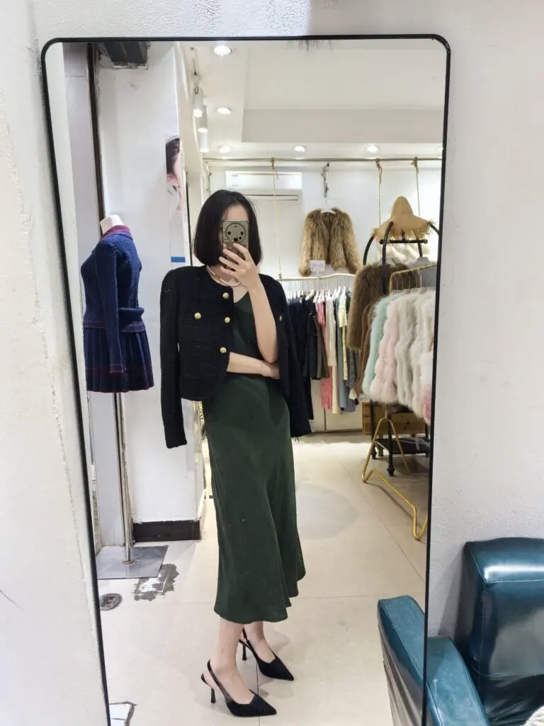 [爱柯兰女鞋]羊皮版~法式复古细跟包头凉鞋女尖头高跟鞋绝美一字带名媛风单鞋