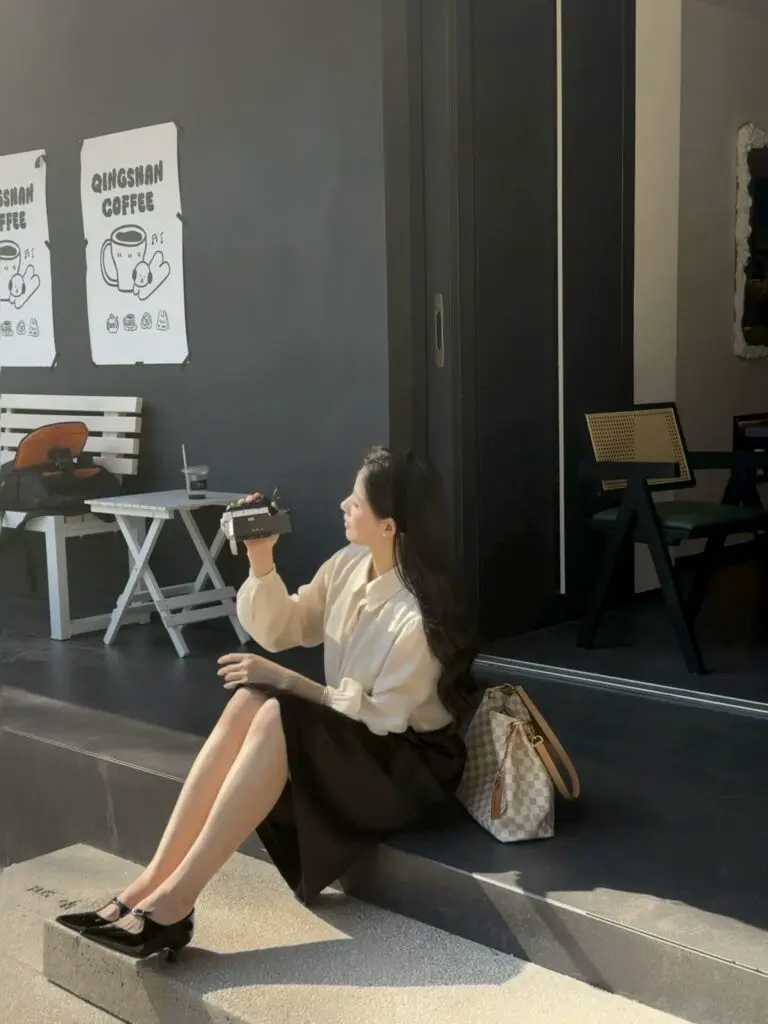 [joypeace真美诗]董洁同款赫本气质尖头玛丽珍单鞋猫跟高跟鞋女