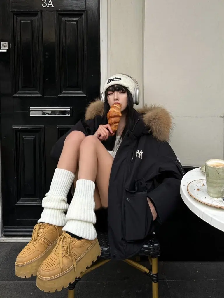 [花墨 手工女鞋]赵丽颖同款坡跟高跟松糕鞋矮子乐增高休闲小白鞋厚底鞋女