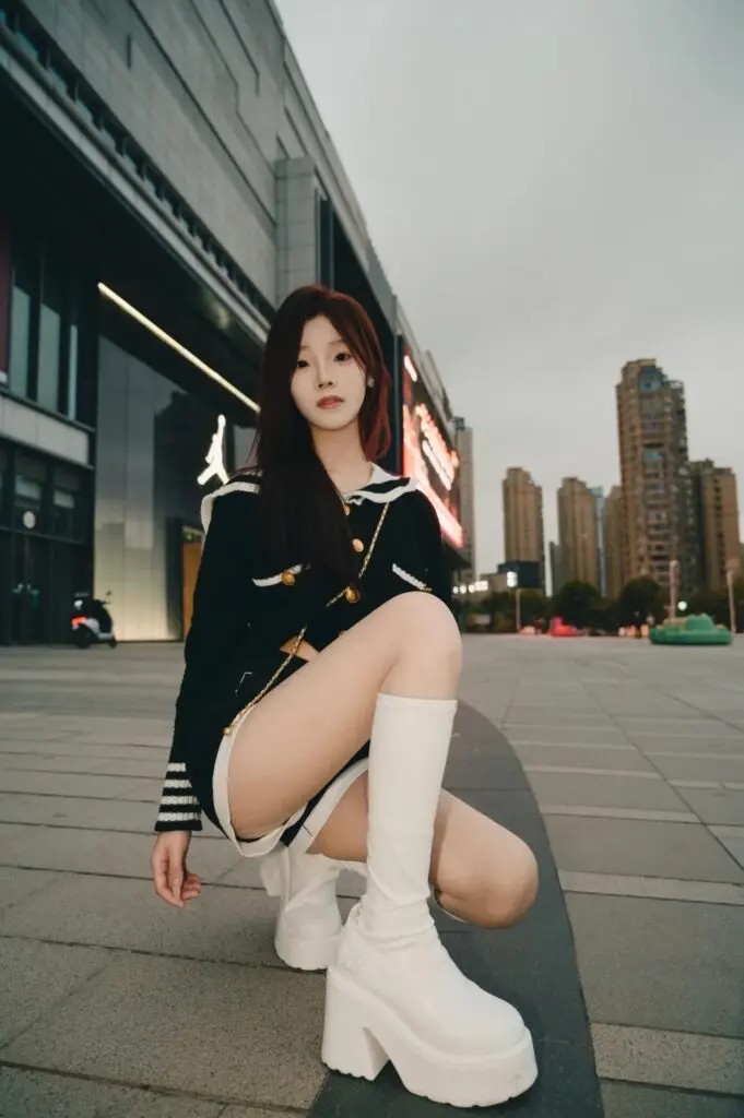 [YOUGA尤迦]高级感洋气靴子女超高跟长靴厚底骑士长筒靴女