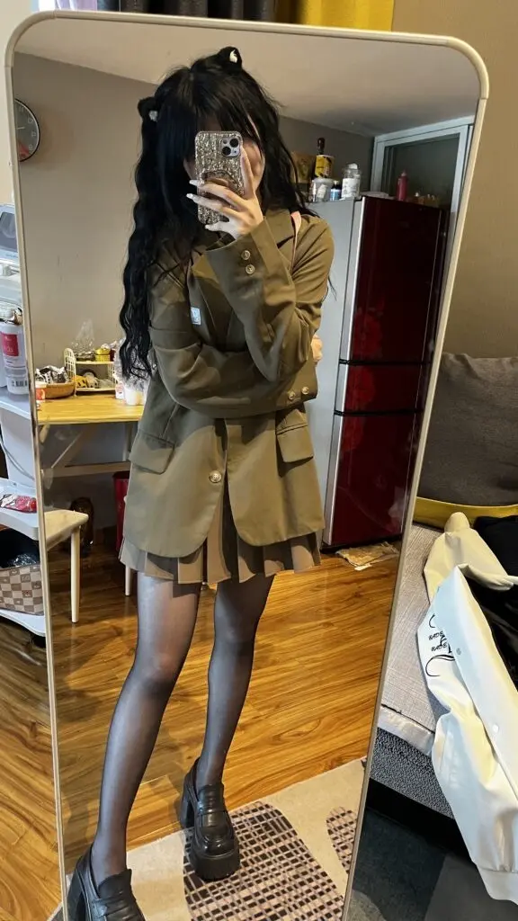 [JUICEPARK玖派女鞋]粗跟高跟鞋女厚底松糕鞋二次元辣妹JK制服鞋小众设计