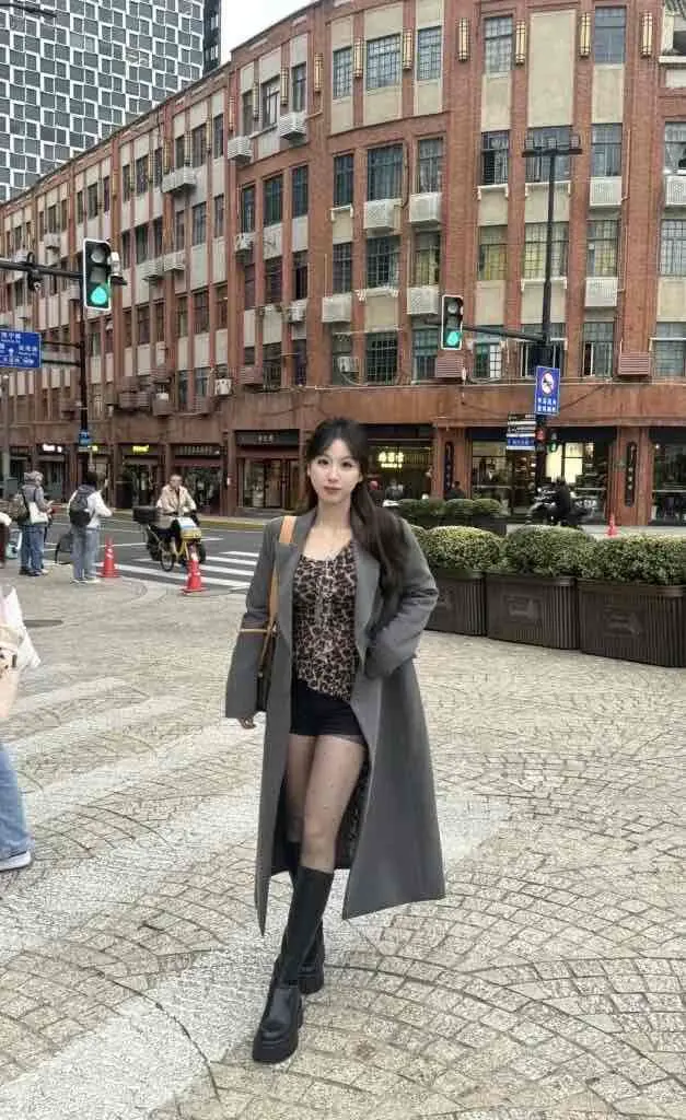 [小野九]厚底长筒靴女黑色早秋靴子女款弹力瘦瘦靴高筒骑士靴