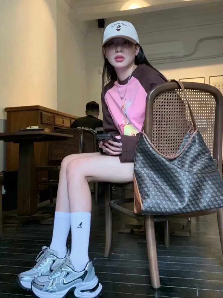 [希勒普]赵露思同款银色厚底老爹鞋女月落星河休闲增高百搭运动鞋