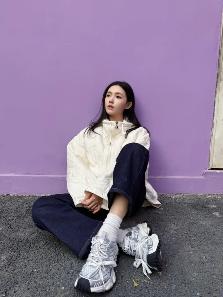 [GGCC]林允同款 星河粒子做旧厚底老爹鞋休闲鞋女