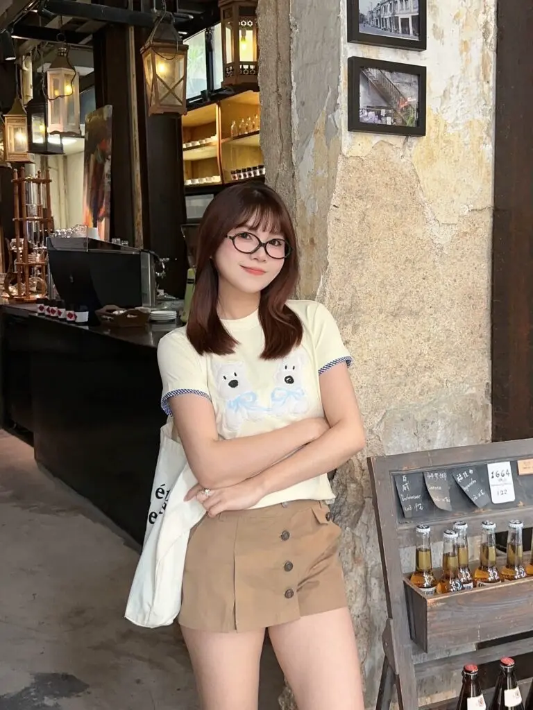 [APEA]复古设计感不规则A字工装短裤小众纽扣低腰休闲显瘦阔腿裙裤