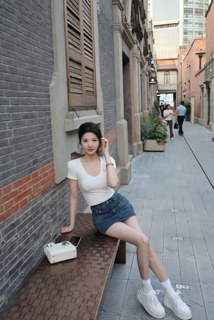 [麻头MATOU]辣妹包臀修身牛仔裙裤女夏季显瘦百搭蓝色短裙短裤