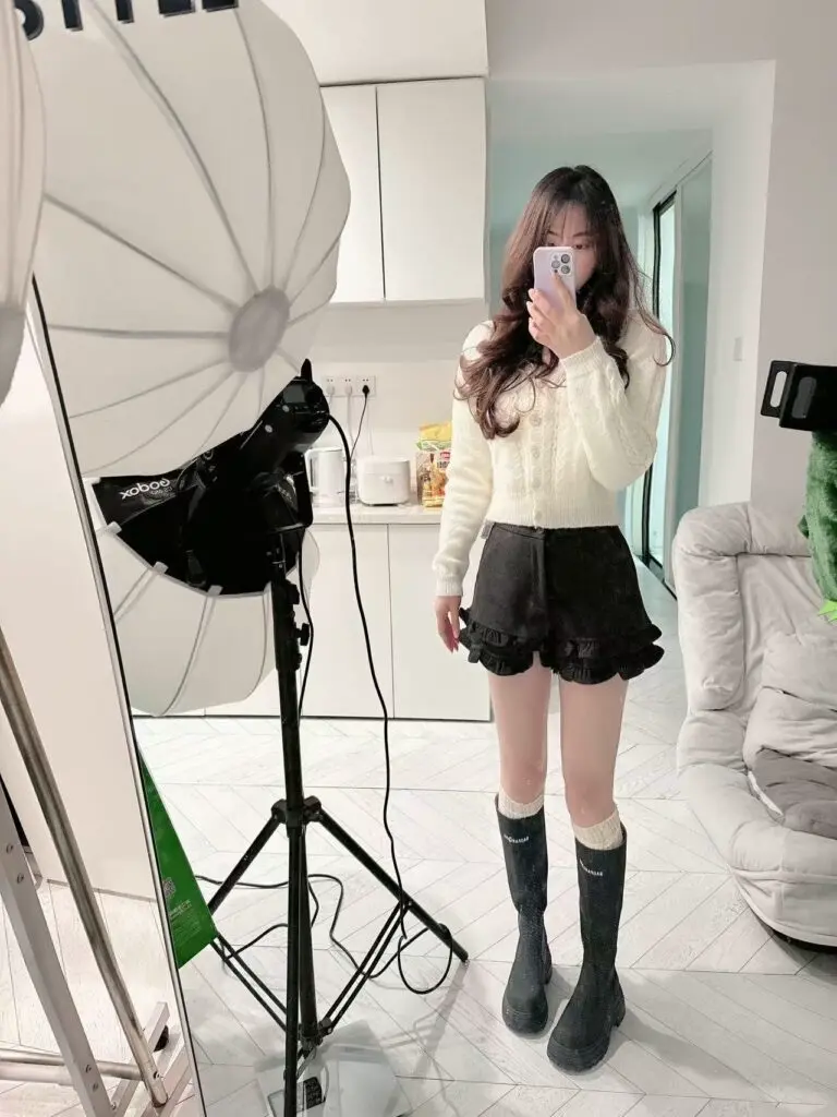 [FXSO方巷]真皮字母长筒靴女高筒显瘦厚底骑士靴子