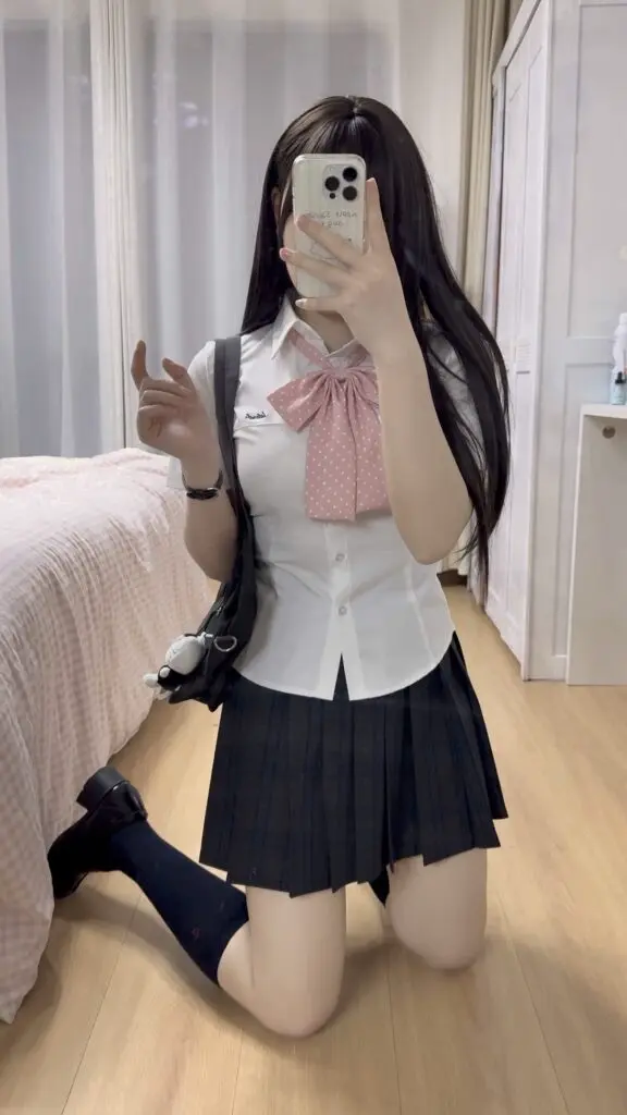 「川岛私立学院」小岛/原创jk收腰短袖衬衫女秋制服日系校供感衬衣女夏季学院风