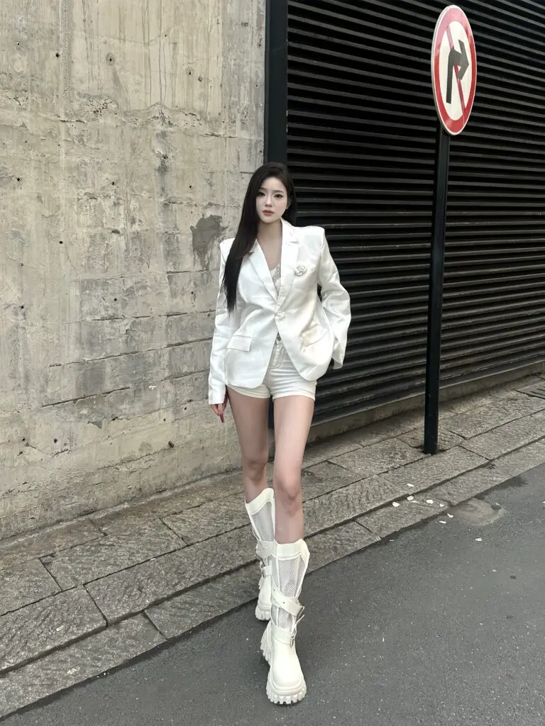 「XMZY」荒漠丽影春夏原创镂空设计长筒厚底增高骑士靴女