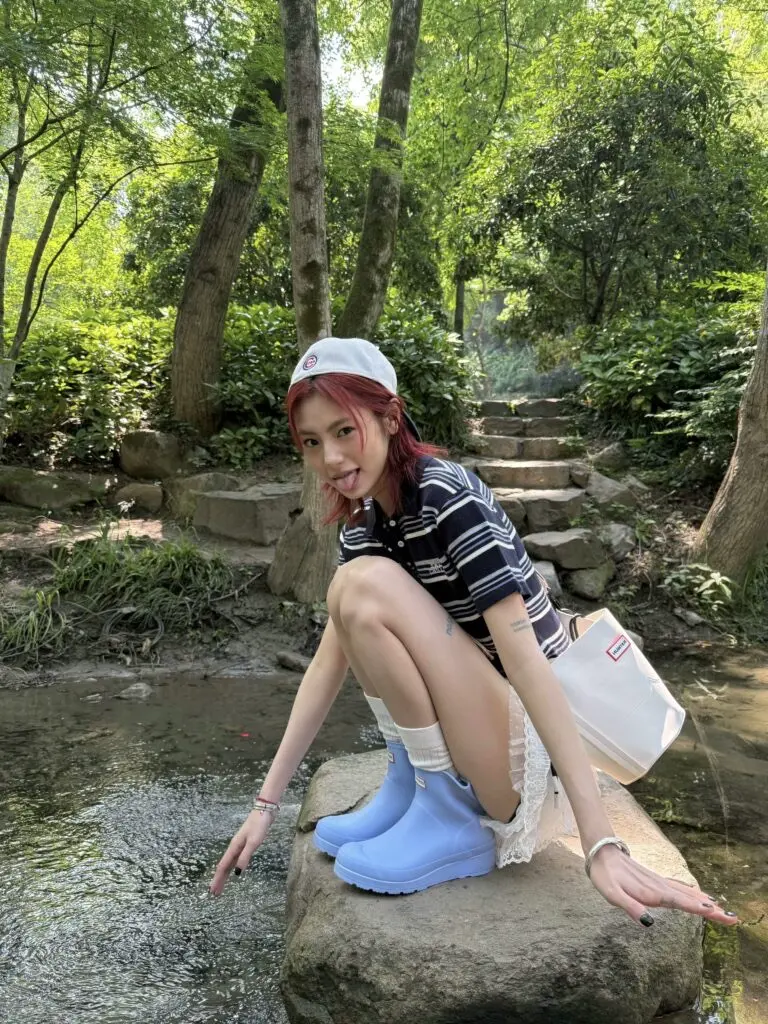 HUNTER雨靴假日花园酷玩短靴防水防滑雨鞋女鞋户外露营矮筒涉水鞋