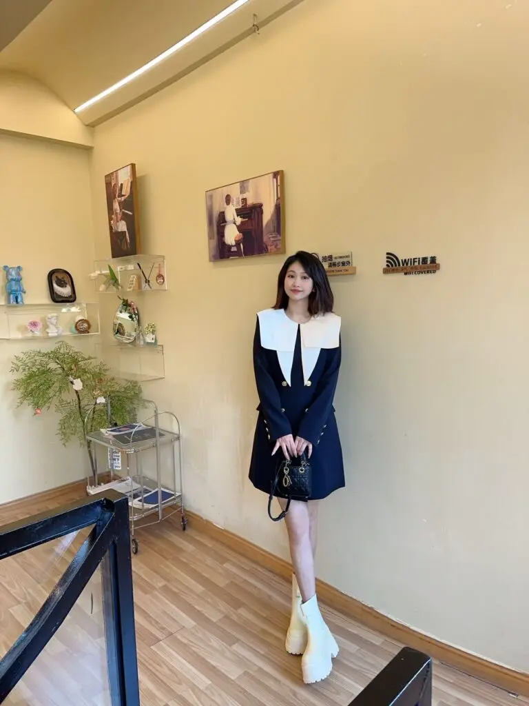 BLOCCO5孟子义同款女鞋春短筒靴CHUNKY厚底切尔西女靴原创