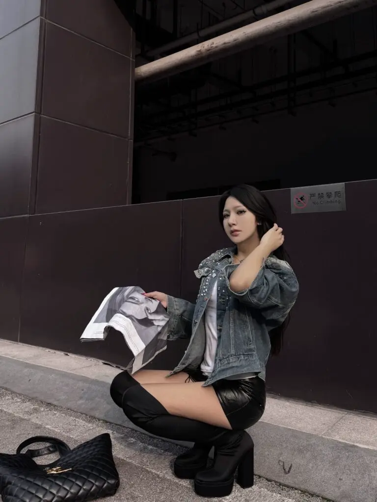 秋冬ZA绸缎防水台高筒黑色超高跟粗跟长筒靴女过膝长靴女弹力袜靴