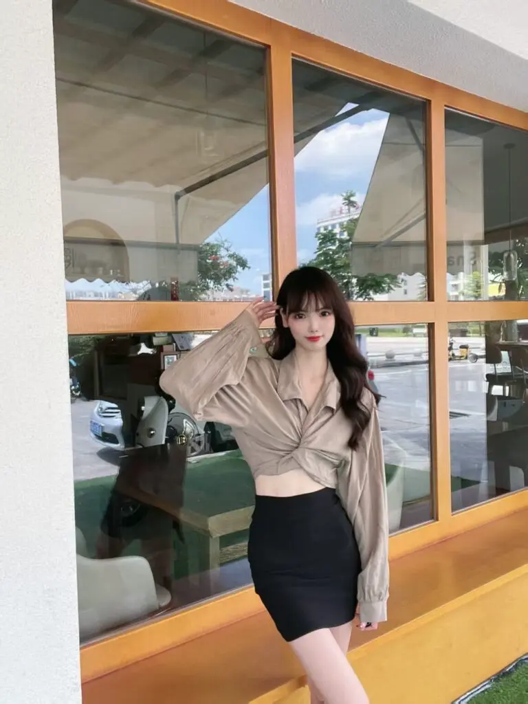 蓝色包臀裙半身裙女夏ol职业风包裙黑色高腰紧身一步短裙