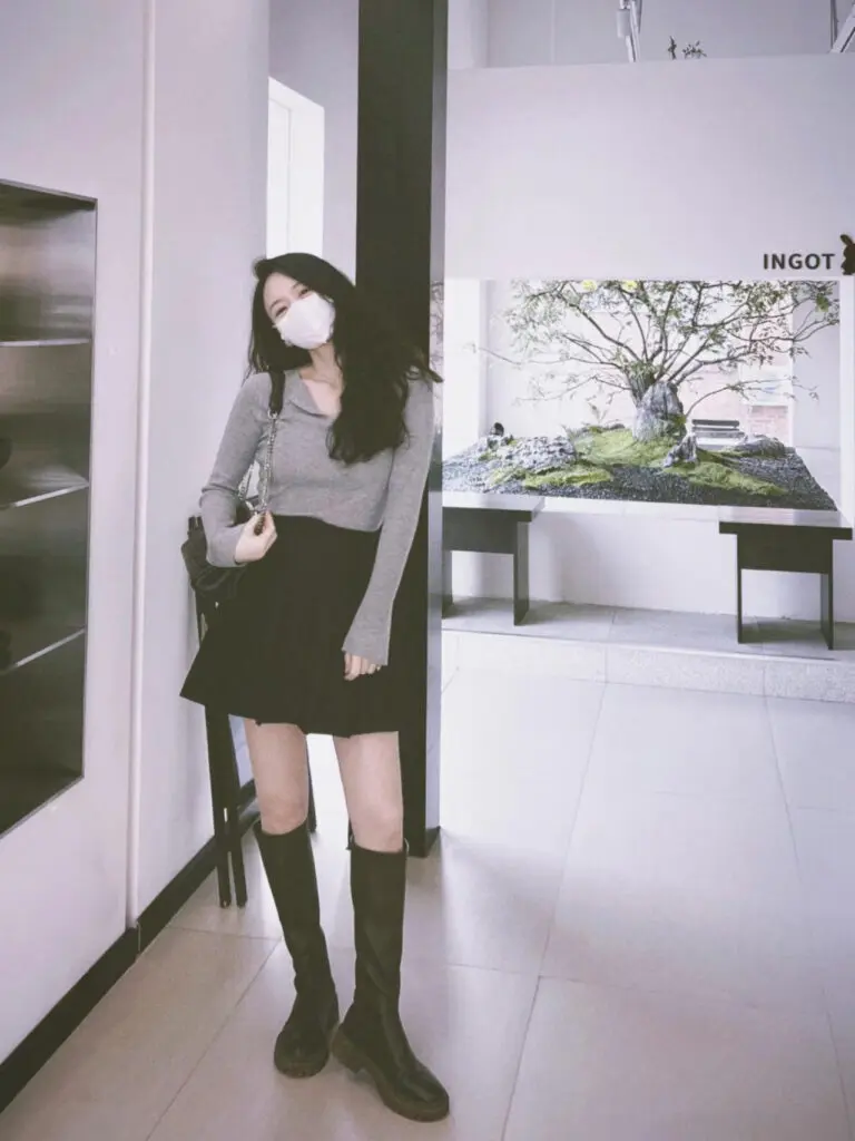 羊好好 百褶裙女高腰a字高级感学院风短裙气质美式复古半身裙春夏秋