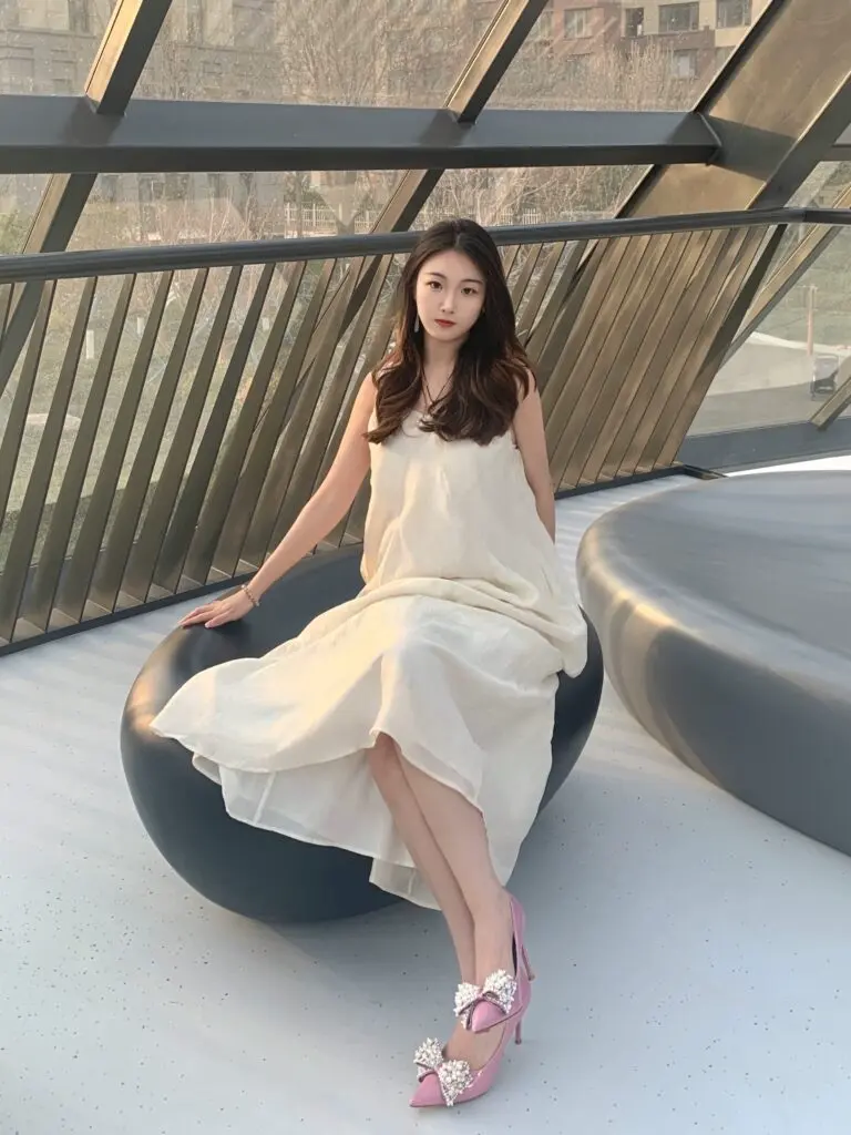 HMZ/慧美姿高跟鞋女春8cm细跟仙女风浅口珍珠单鞋子女