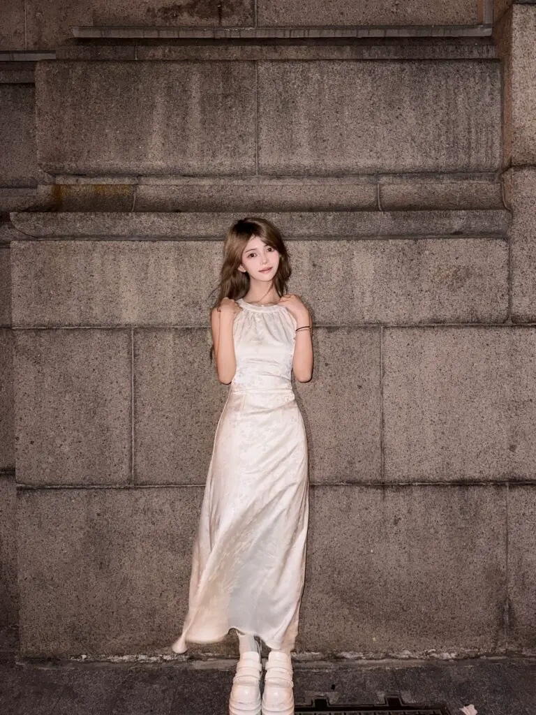 切糕自制新中式小个子夏季女气质长款连衣裙女装白色高级好看裙子